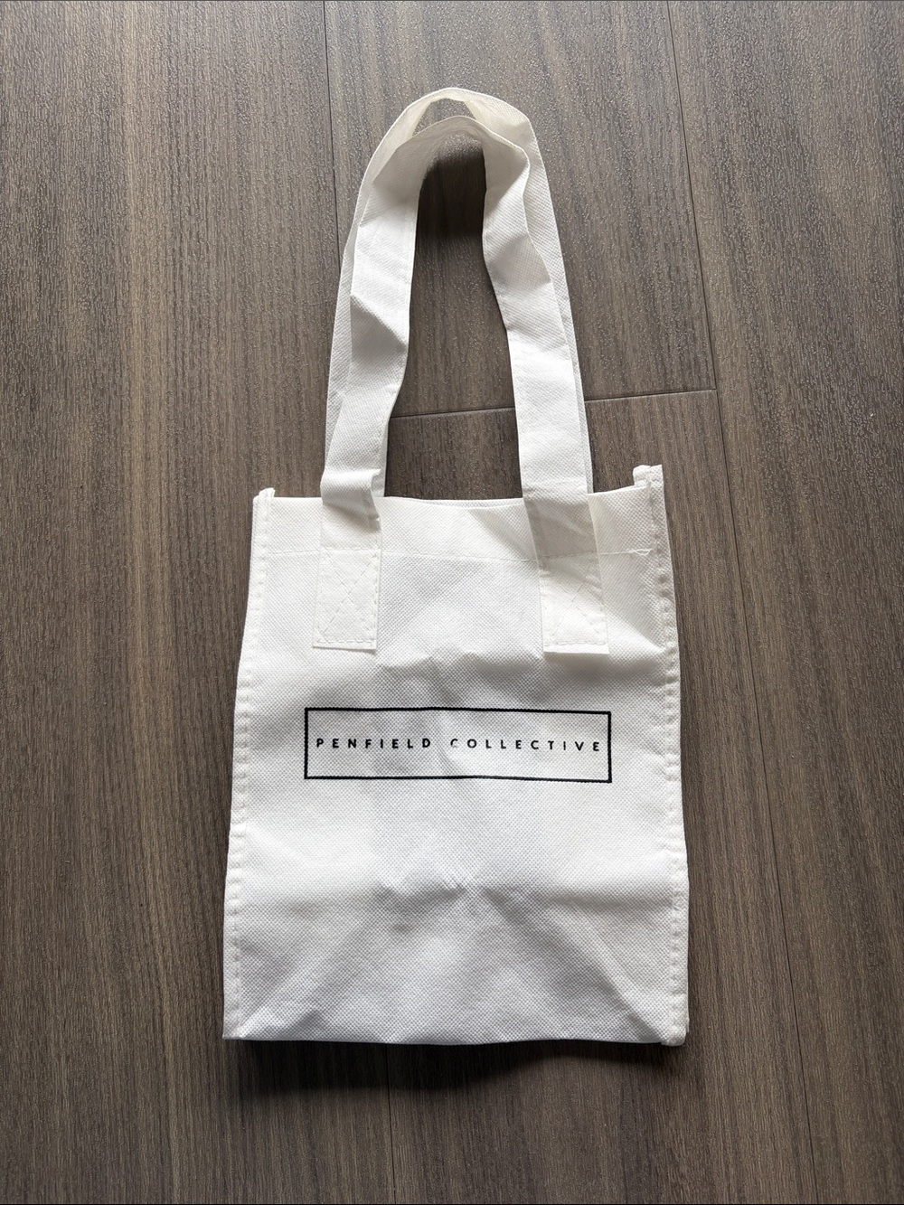 Penfield White Canvas Tote with Black Logo